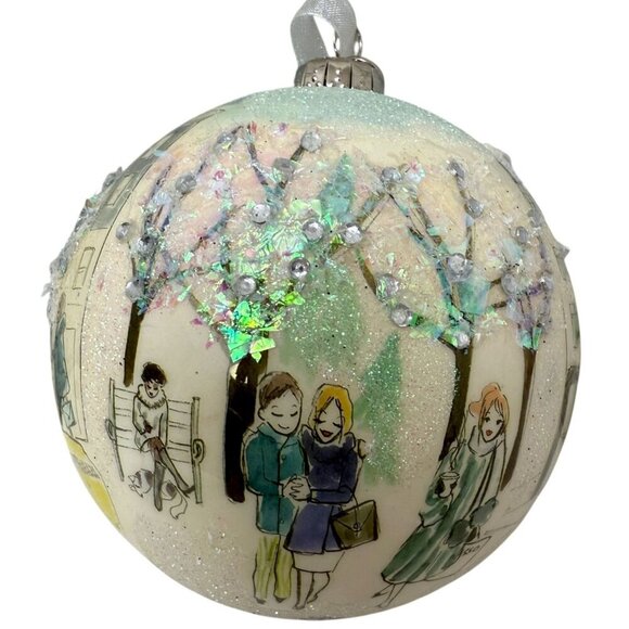 Dennis Basso Christmas Ornament City Fashion Scene QVC Holiday Collectible - Picture 2 of 5